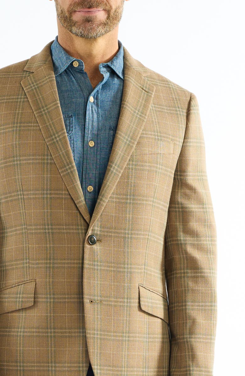 SAVILE ROW CO Windowpane Sport Coat, Alternate, color, Brown