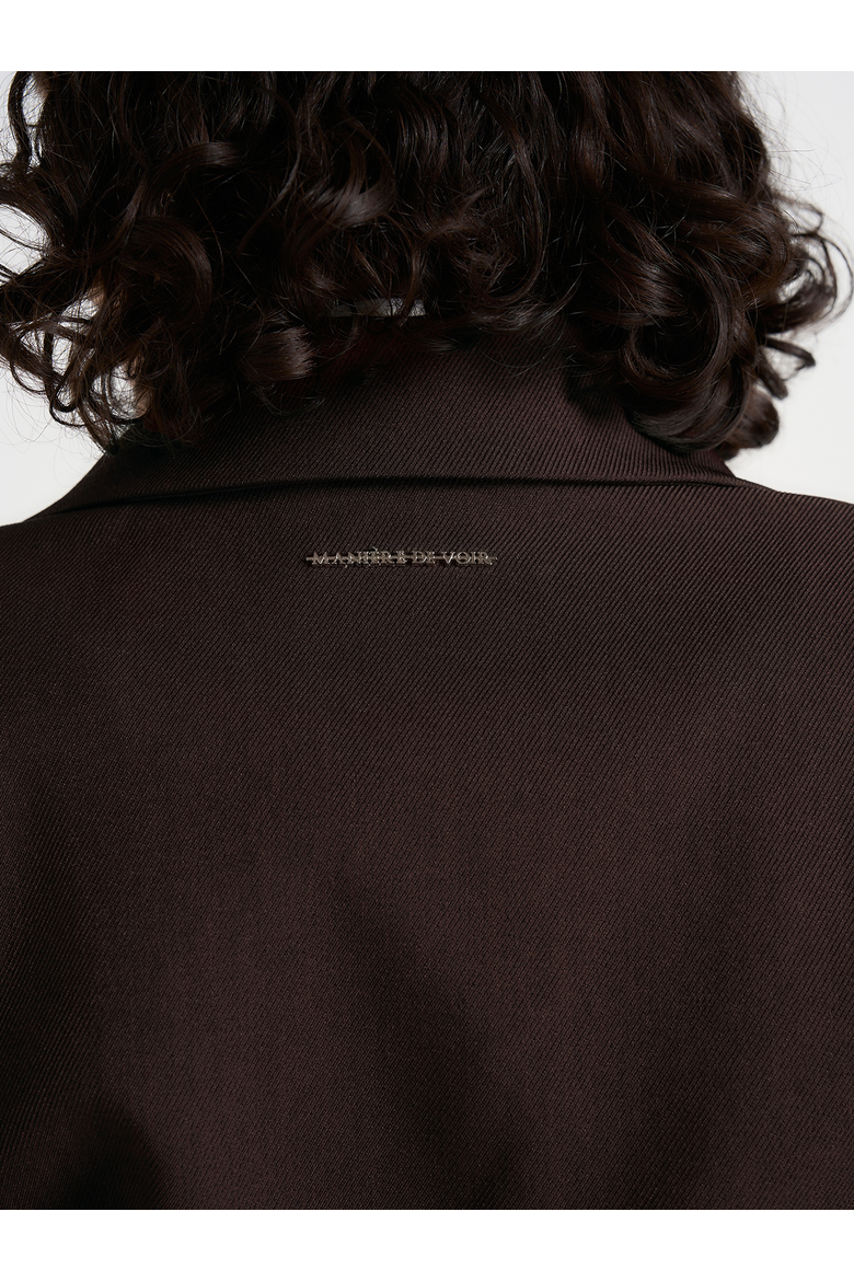 Beatrice Tailored Cinched Blazer, Alternate, color, Dark Brown