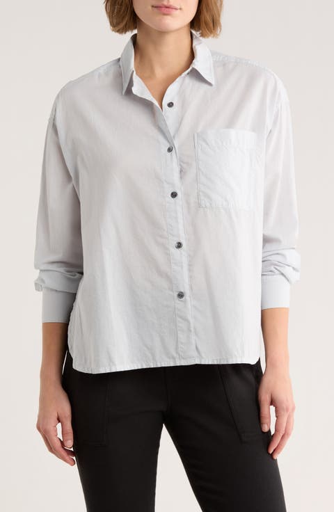 Oversize Long Sleeve Button-Up Shirt
