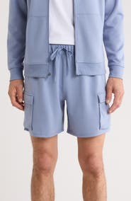 90 DEGREE BY REFLEX James 7-Inch Scuba Knit Cargo Shorts