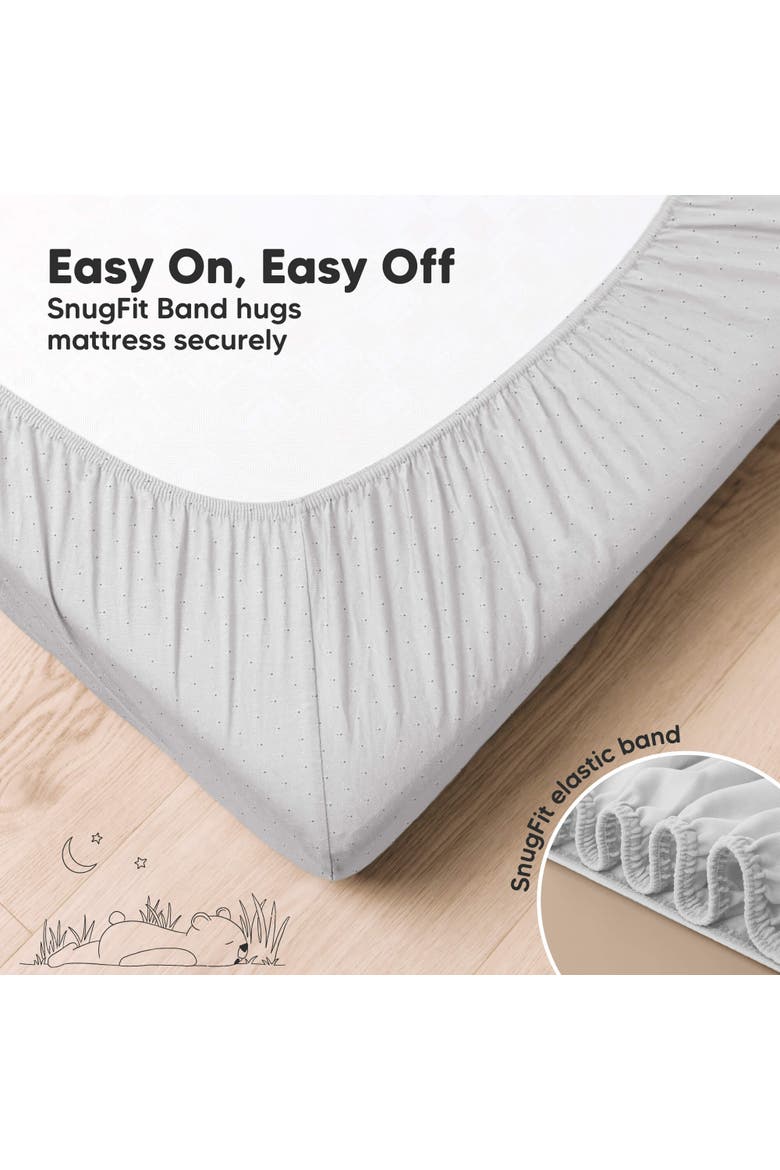 2-Pack Aereo Fitted Crib Sheets, Alternate, color, Pearl Gray