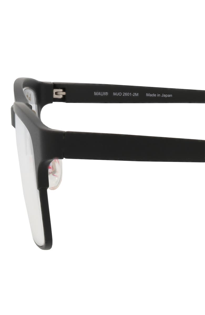 Maui Jim 51mm Rectangular Optical Glasses, Alternate, color, Black Black Transparent
