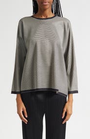 Pleats Please Issey Miyake A-Poc Stripe Pleated Top