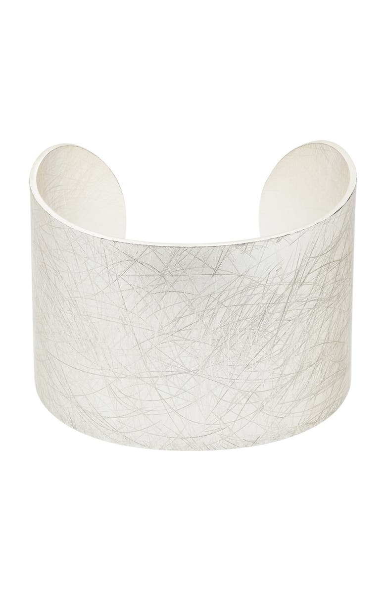 Youzey Hammered Cuff, Main, color, Silver