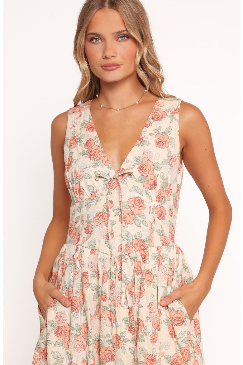 Velda Floral Cotton Midi Dress, Alternate, color, PINK FLORAL