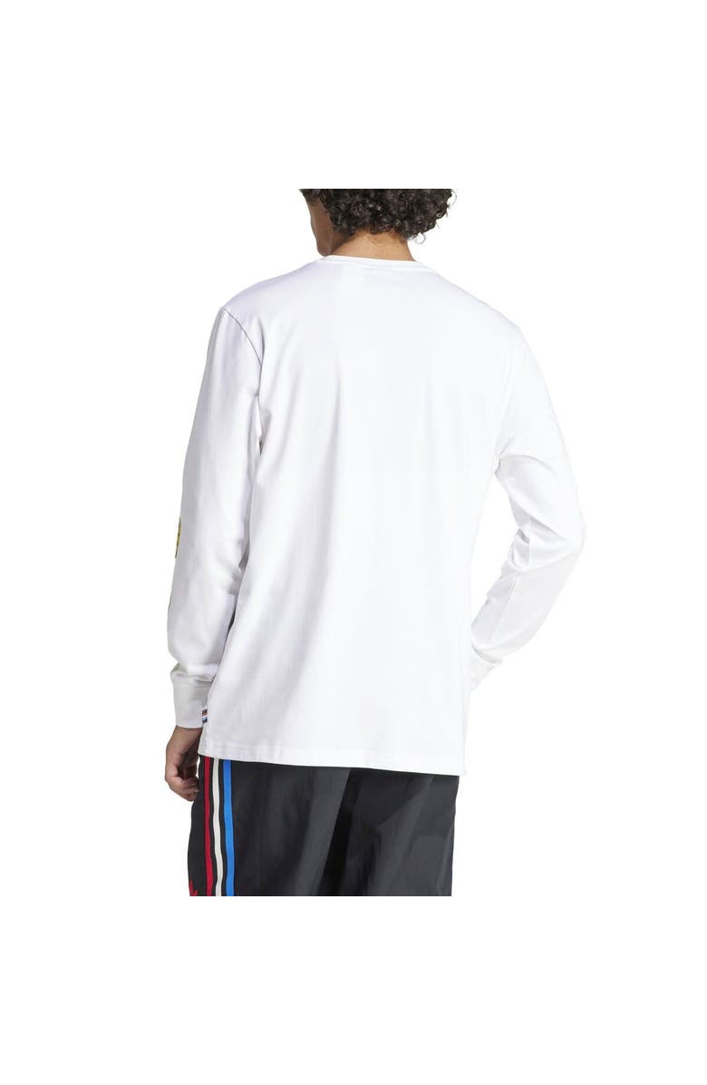 adidas Originals Men's adidas Originals White Manchester United x Stone Roses 2023/24 Long Sleeve T-Shirt, Alternate, color, 