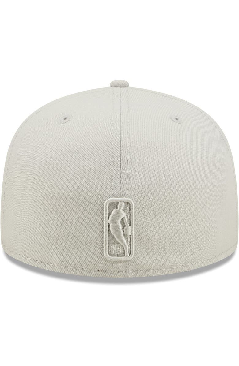 New Era Men's New Era Gray New York Knicks Logo Color Pack 59FIFTY Fitted Hat, Alternate, color,