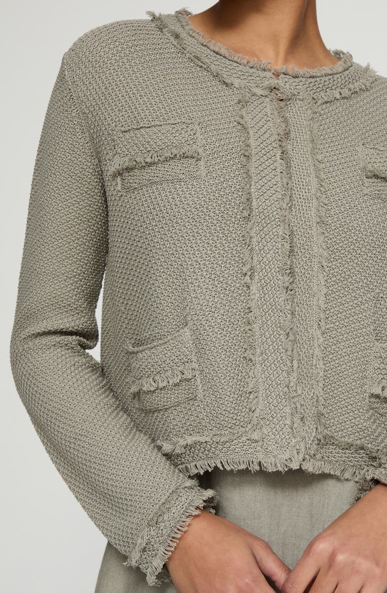 Lafayette 148 New York Textured Stitch Crop Jacket, Alternate, color, 