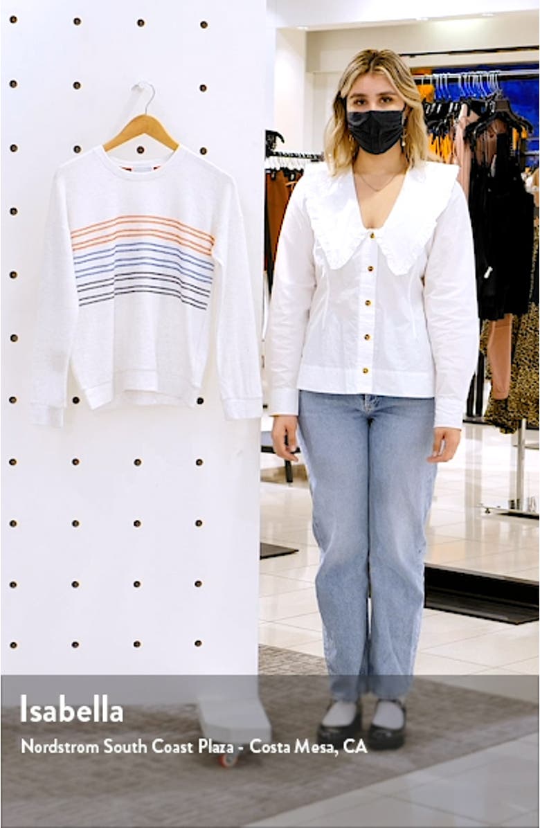 Morning Dreams Stripe Fleece Sweatshirt, sales video thumbnail