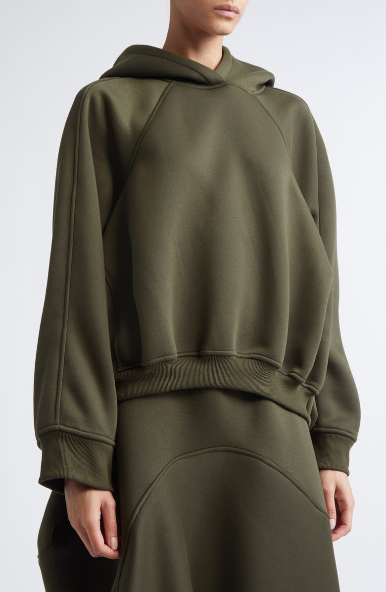 MELITTA BAUMEISTER Crop Fleece Hoodie, Alternate, color, Moss