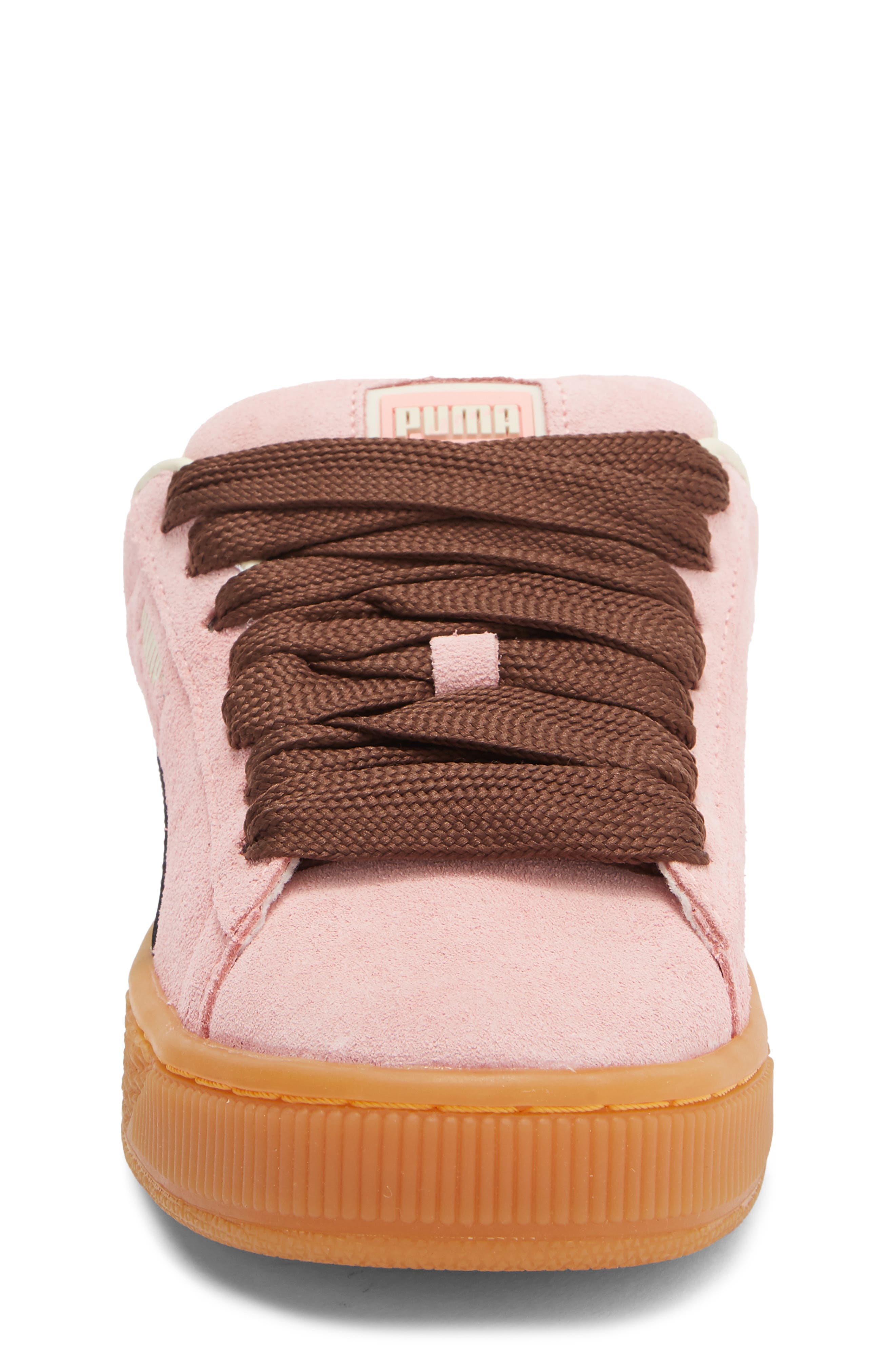 Kids' X-Large Skate Sneaker, Alternate, color, PEACH SMOOTHIE/ BROWN/ IVORY