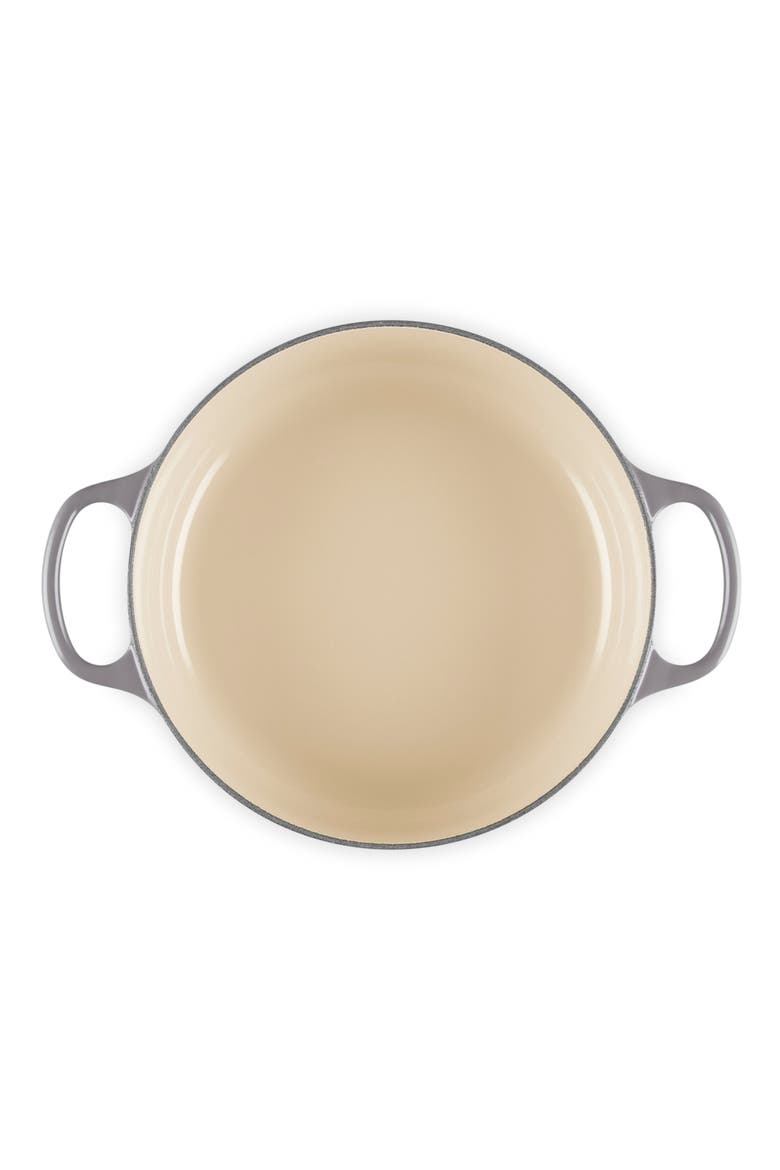 Signature 3.5-Quart Round Wide Enamel Cast Iron Dutch Oven, Alternate, color, OYSTER