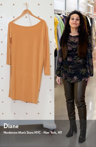Norma Kamali One-Shoulder Long Sleeve Shift Dress (Women) | Nordstrom