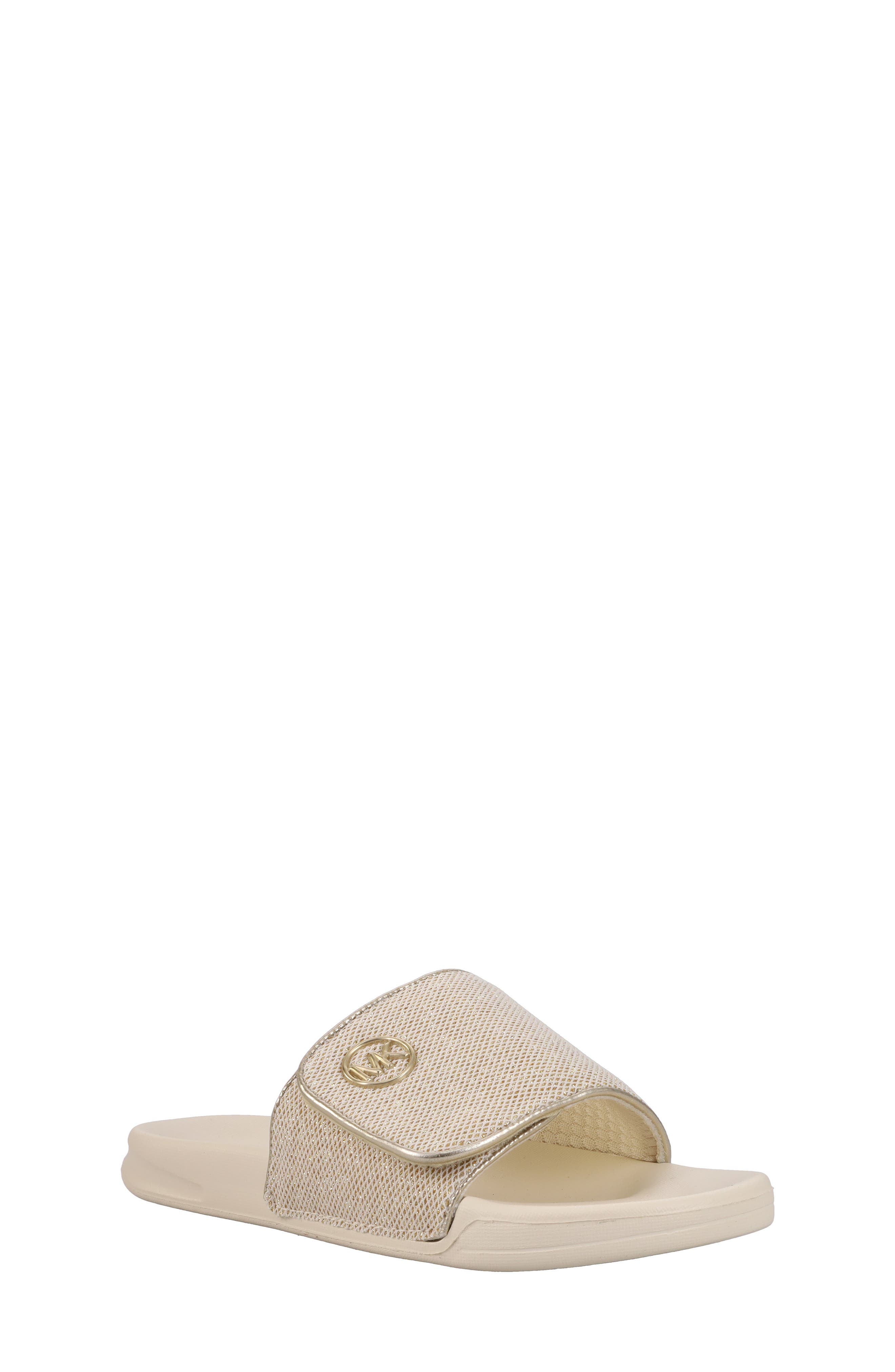 Kids' Jett Darby Slide Sandal, Main, color, PALE GOLD METALLIC