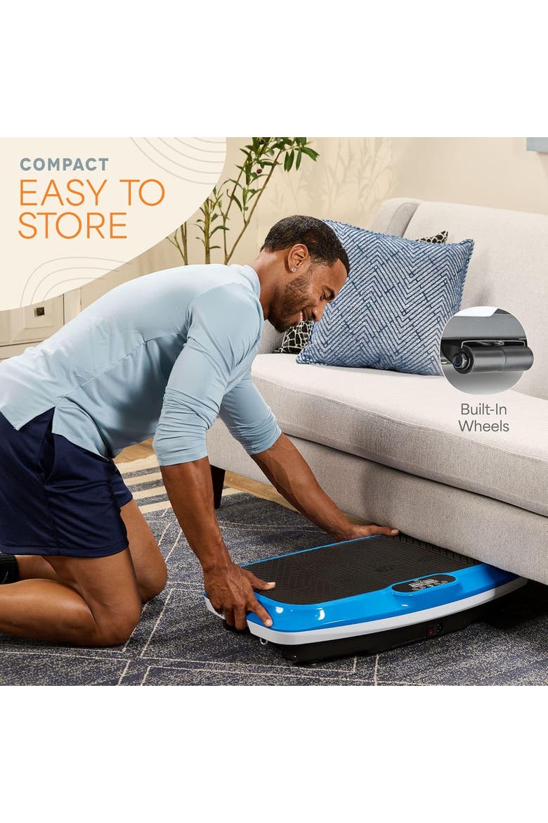 Turbo 3D Vibration Plate Exercise Machine with Magnetic Acupoints, Alternate, color, Blue
