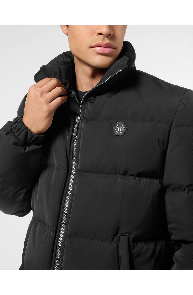 PHILIPP PLEIN Nylon Puffer Jacket Late Checkout Men, Alternate, color, Black