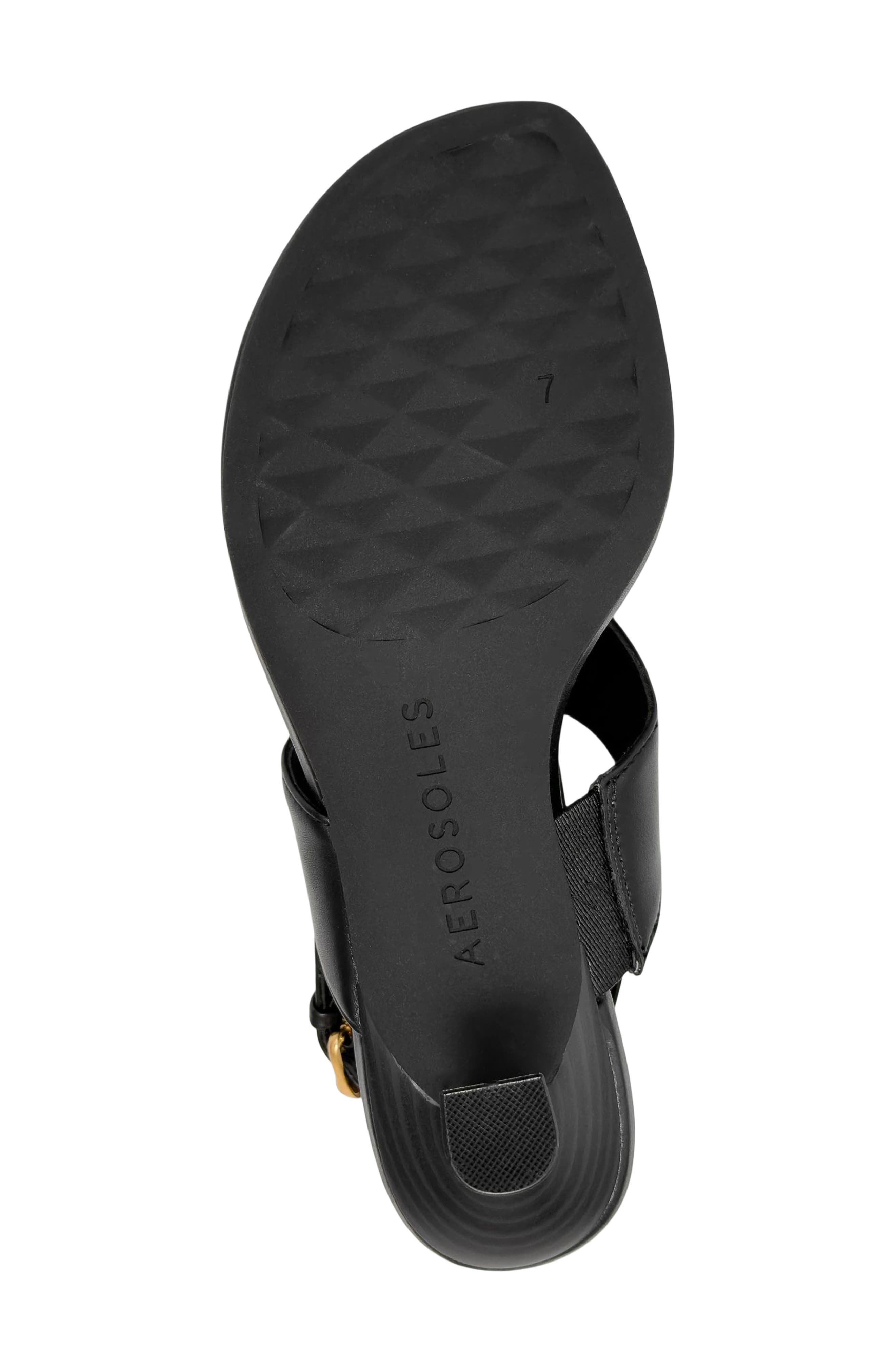 Aerosoles Kora Slingback Sandal, Alternate, color, Black Fx Nappa