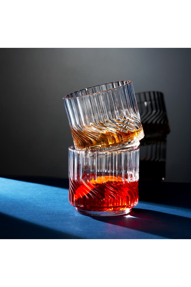 Zephyr Crystal Lowball Tumblers Set of 2, Alternate, color, Clear