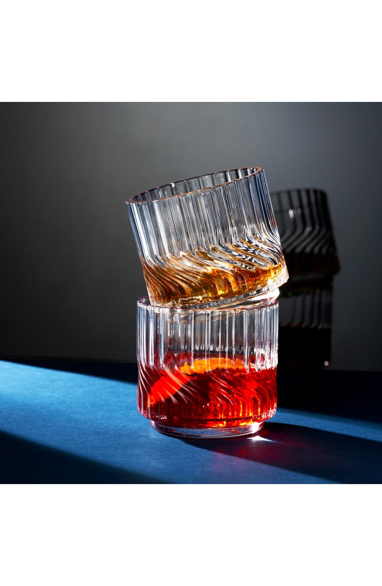 Viski Zephyr Crystal Lowball Tumblers Set of 2, Alternate, color, Clear