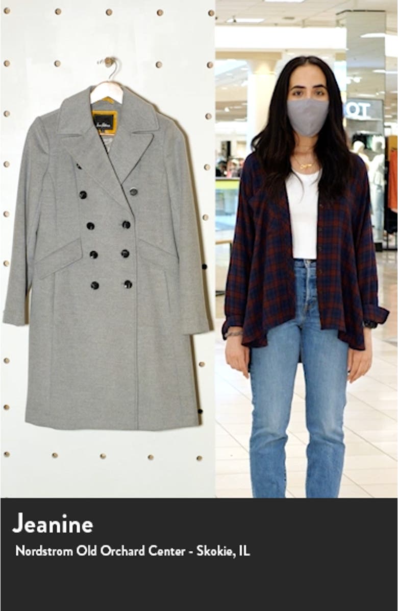 Double Breasted Wool Blend Coat, sales video thumbnail