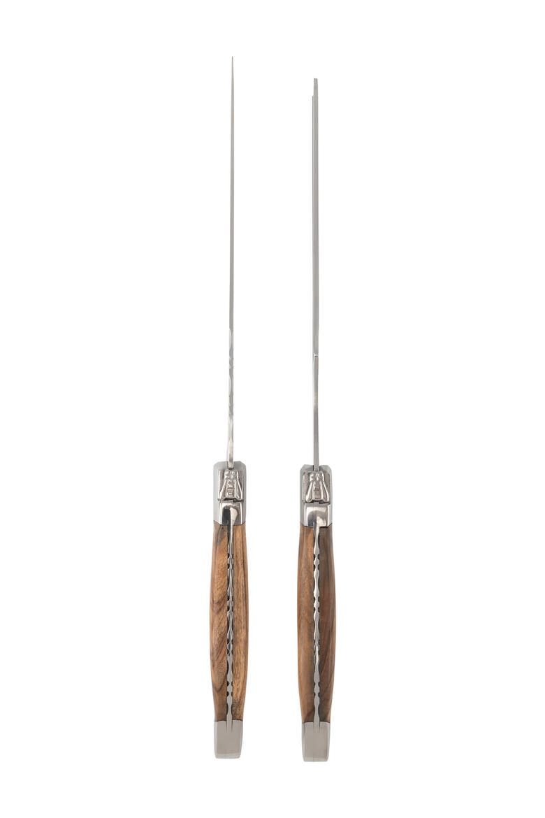 Laguiole Olivewood Carving Set, Alternate, color, OLIVE WOOD