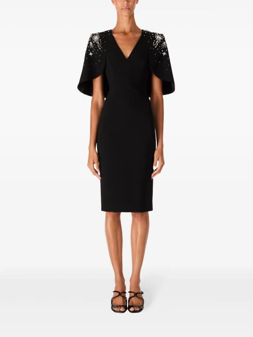 Jenny Packham Zeya Sequin-embellished Midi Dress In Black
