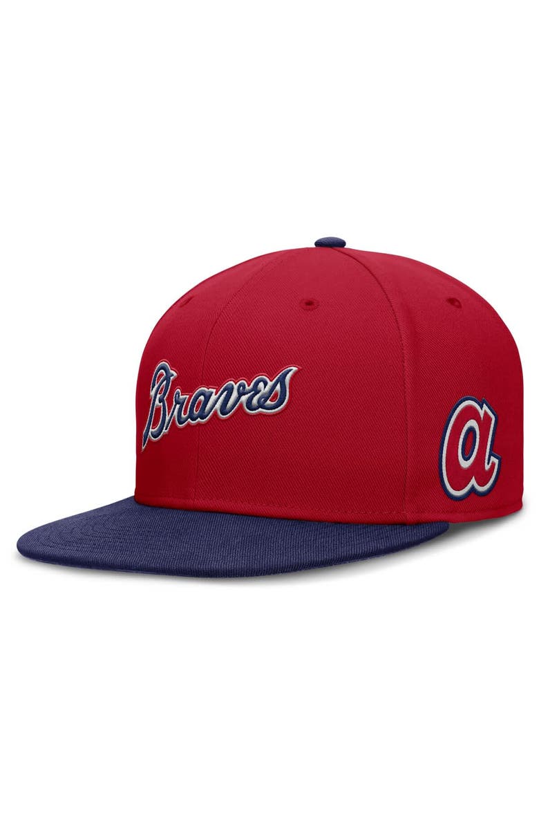 Nike Men's Nike Red Atlanta Braves True Performance Fitted Hat, Alternate, color, 