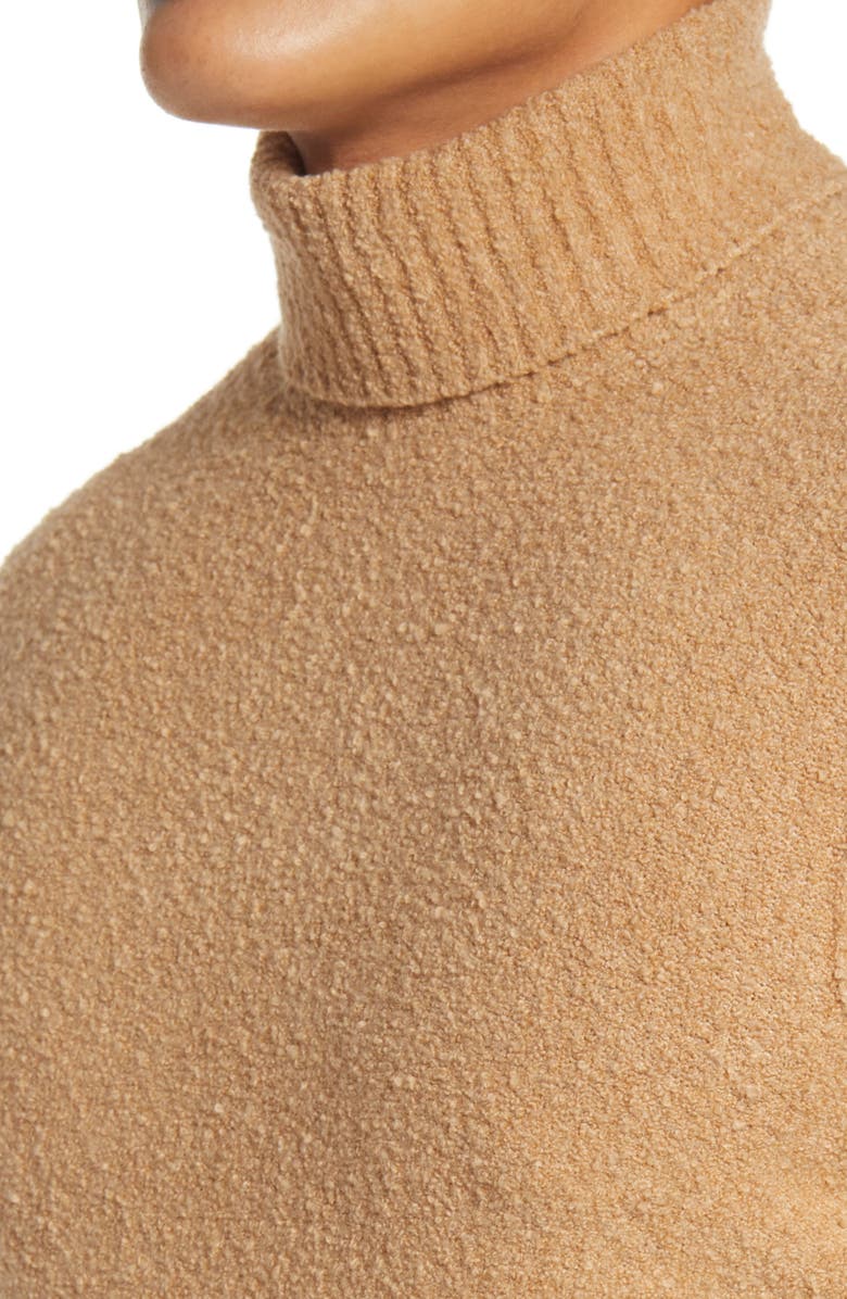 Club Monaco Bouclé Cotton Blend Turtleneck Sweater, Alternate, color,