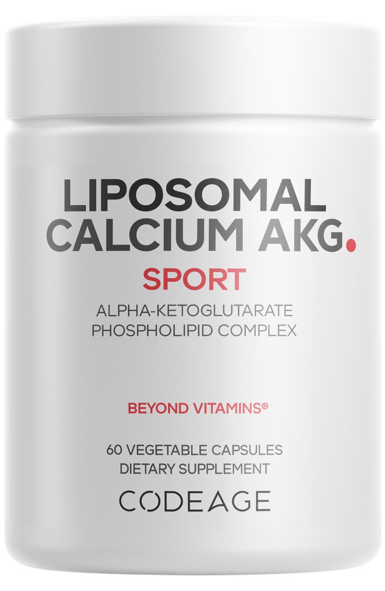 Codeage Liposomal Calcium AKG   Alpha Ketoglutarate Supplement, Main, color, White