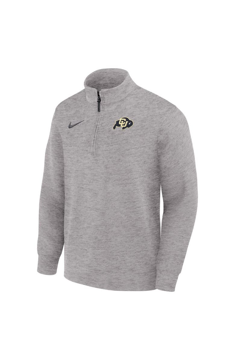 Nike Men's Nike Gray Colorado Buffaloes Coaches Dri-FIT Half-Zip Pullover, Alternate, color, Gray