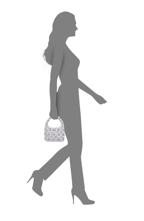 Nina Elia Top Handle Bag In Silver