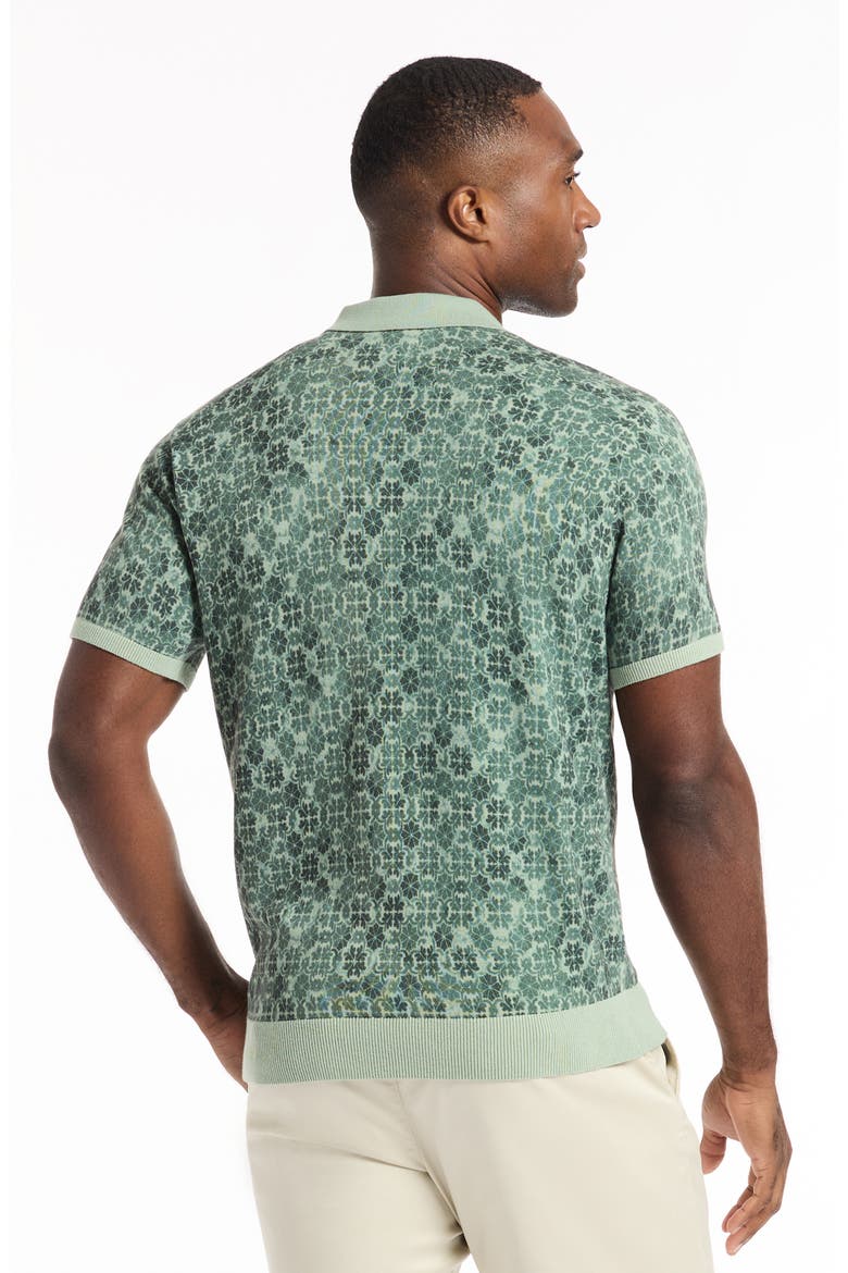 Johnny Collar Cotton Knit Polo, Alternate, color, SAGE