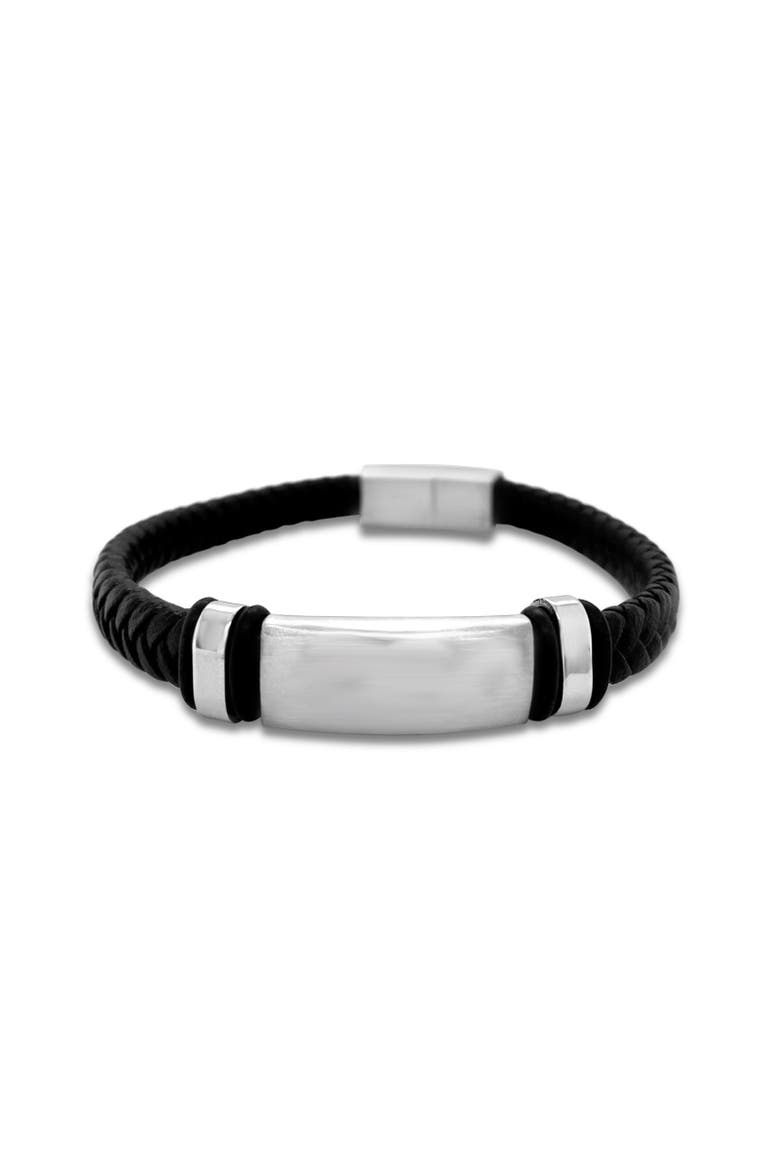 Lynk Men's Leather Cuff, Main, color, Black