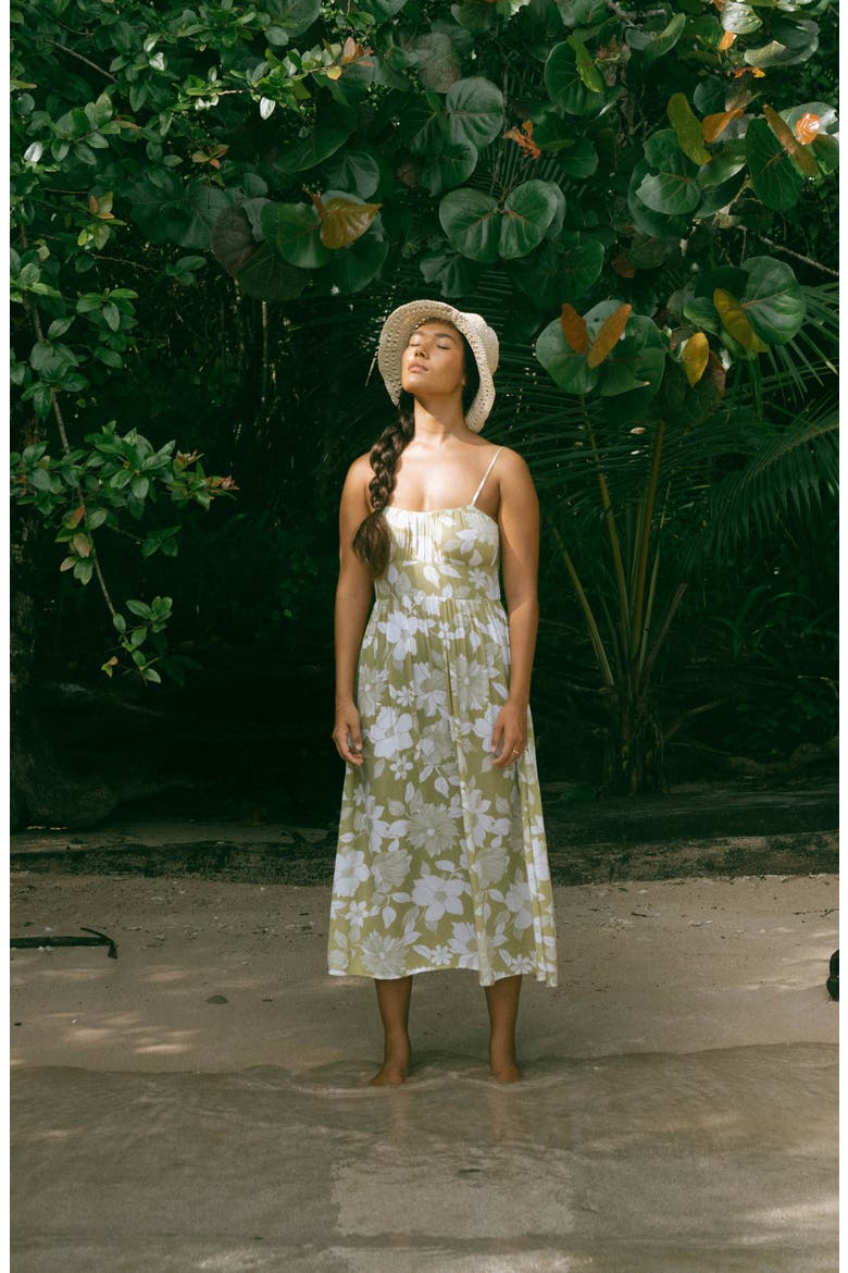Your Babe Floral Sundress, Alternate, color, SEAWEED