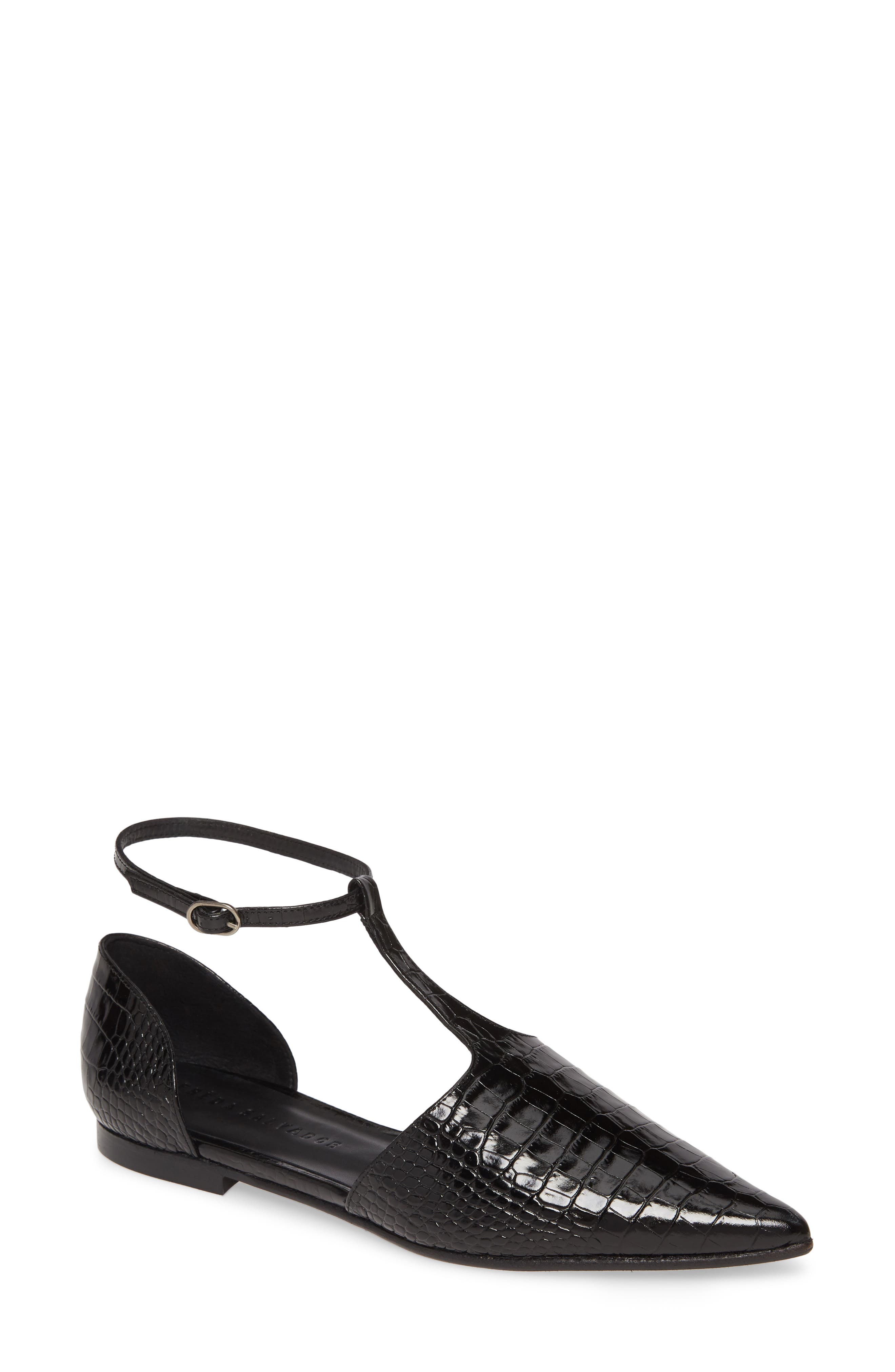Freda Salvador Tulip T-Strap Flat, Main, color, 