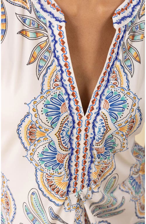 Hale Bob Jada Jersey Beaded Dress In Ivory