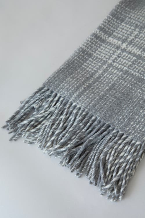 Sskein Rustic Plaid Throw In Gray