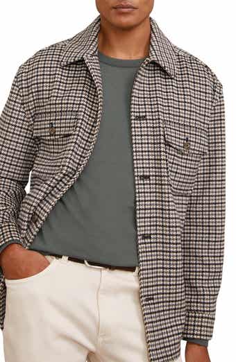 Reiss Liam Houndstooth Wool Blend Overshirt