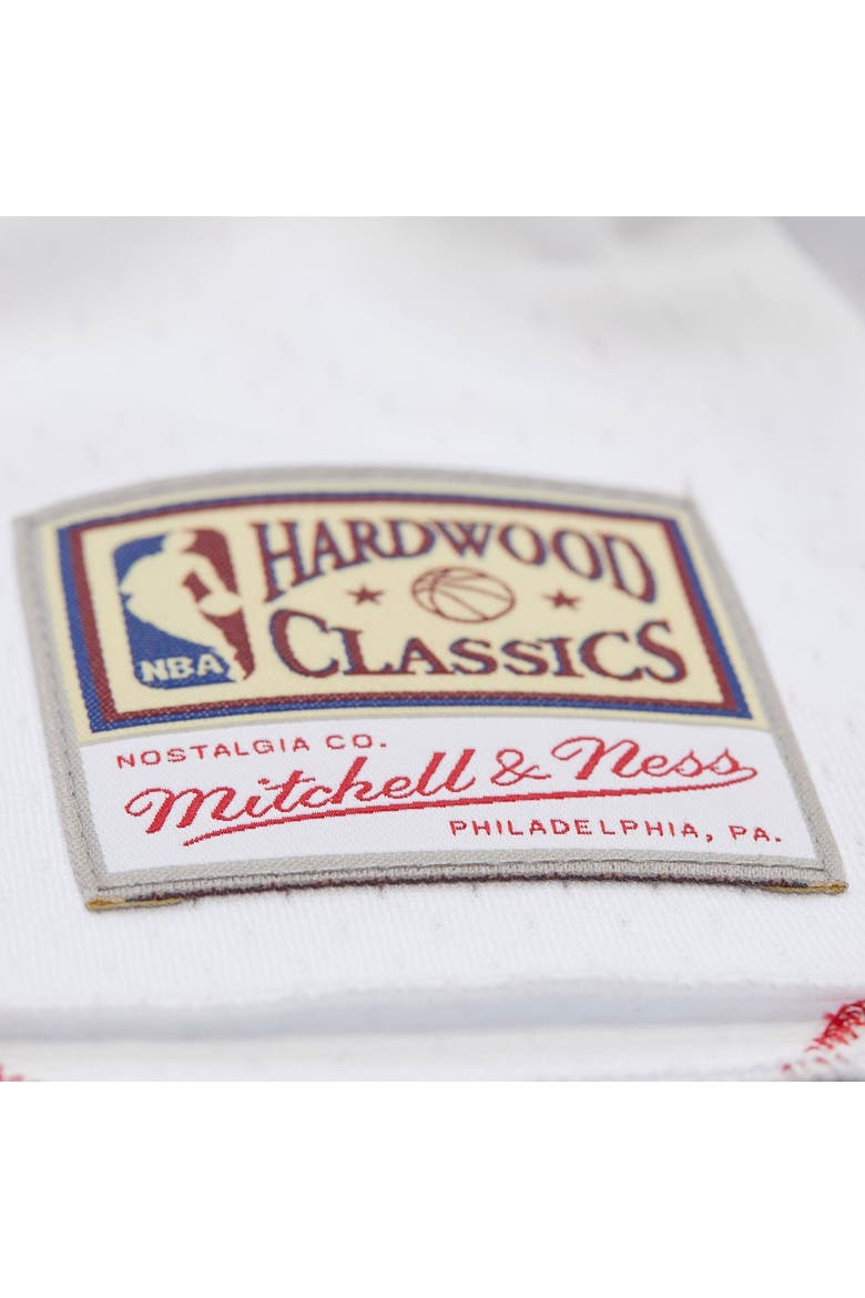 Women's Mitchell & Ness White Philadelphia 76ers Cropped Fashion Jersey, Alternate, color, White