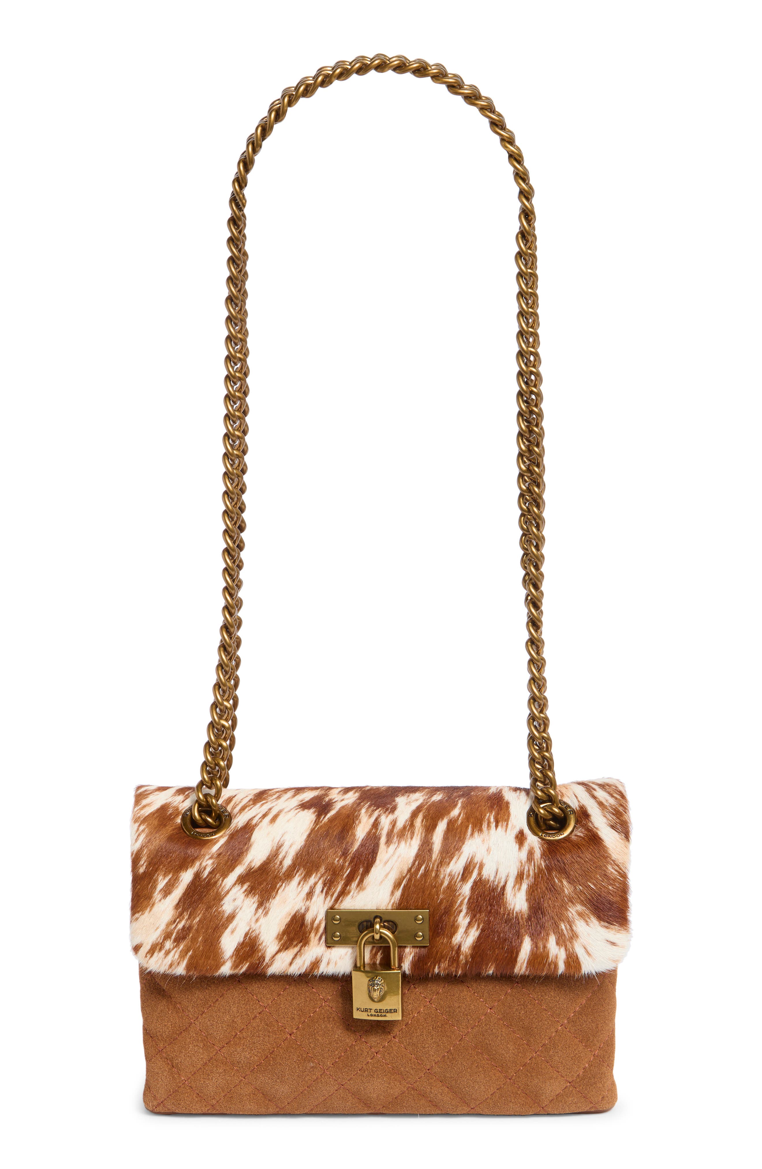 Kurt Geiger London Brixton Lock Mini Leather & Genuine Calf Hair ...