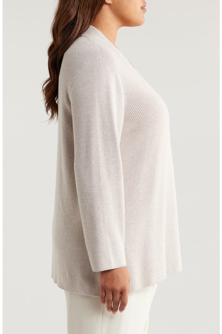 Organic Cotton Open Front Cardigan, Alternate, color, DOVE