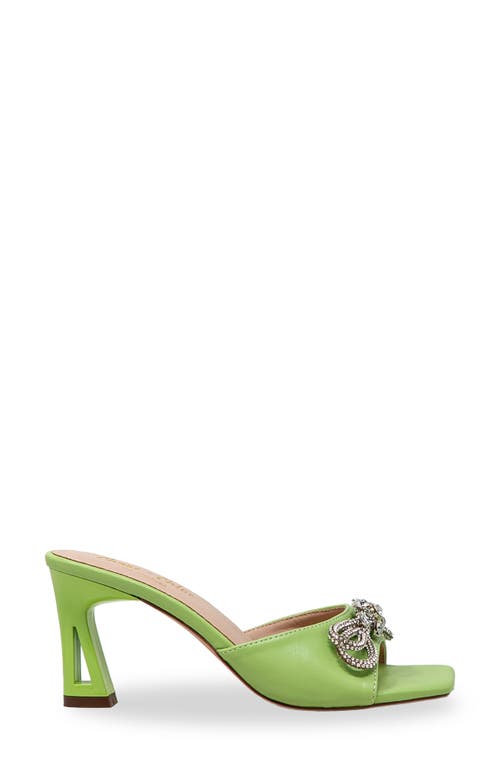 Chase & Chloe Chase And Chloe Arabella Rhinestone Bow Mule Sandal