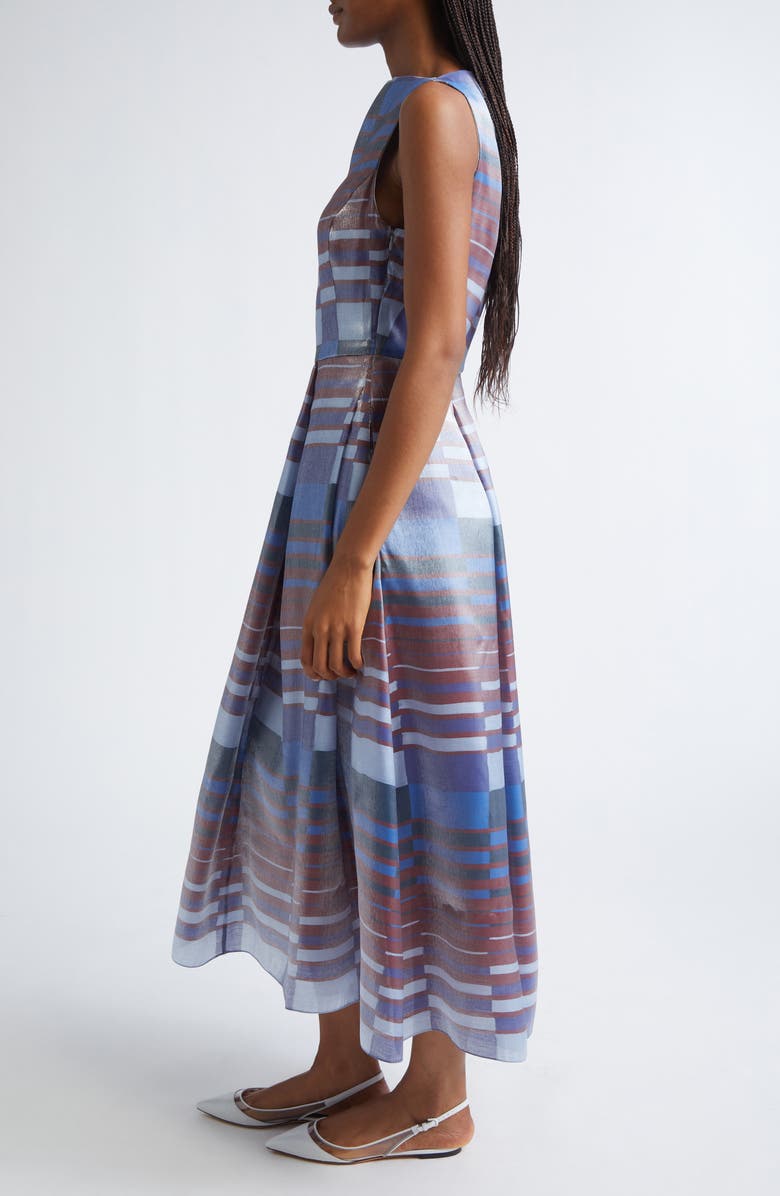 Emporio Armani Metallic Geo Print Sleeveless Dress, Alternate, color, Patterned