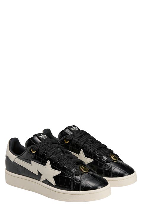 Campus 00s BAPE Croc Embossed Leather Sneaker