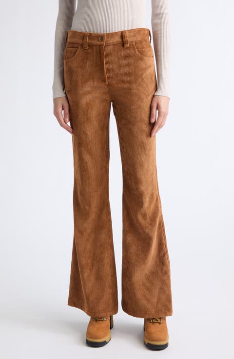 Corduroy Flare Leg Pants