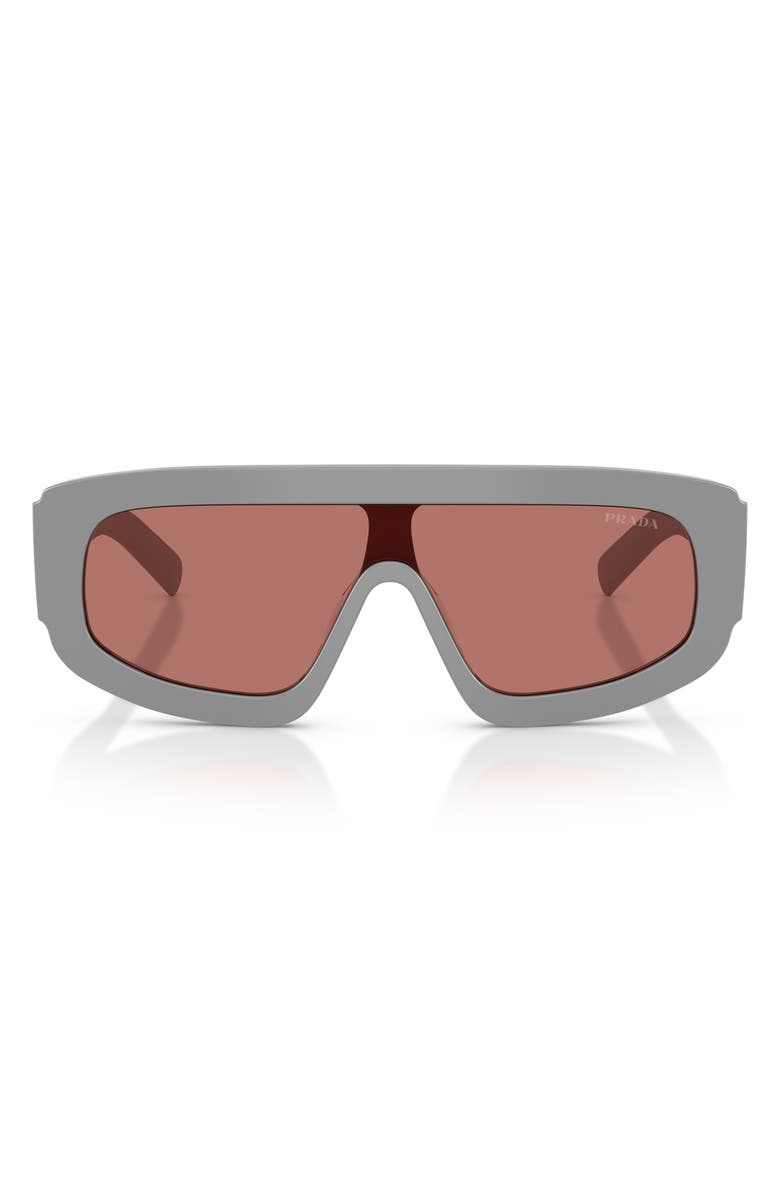 Prada 124mm Oversize Irregular Sunglasses, Main, color, Cement / Bordeaux