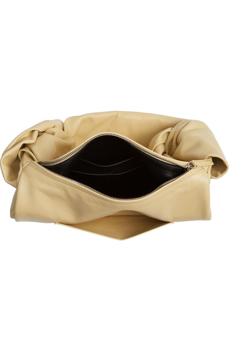 Jil Sander Twisted Lambskin Leather Shoulder Bag, Alternate, color,