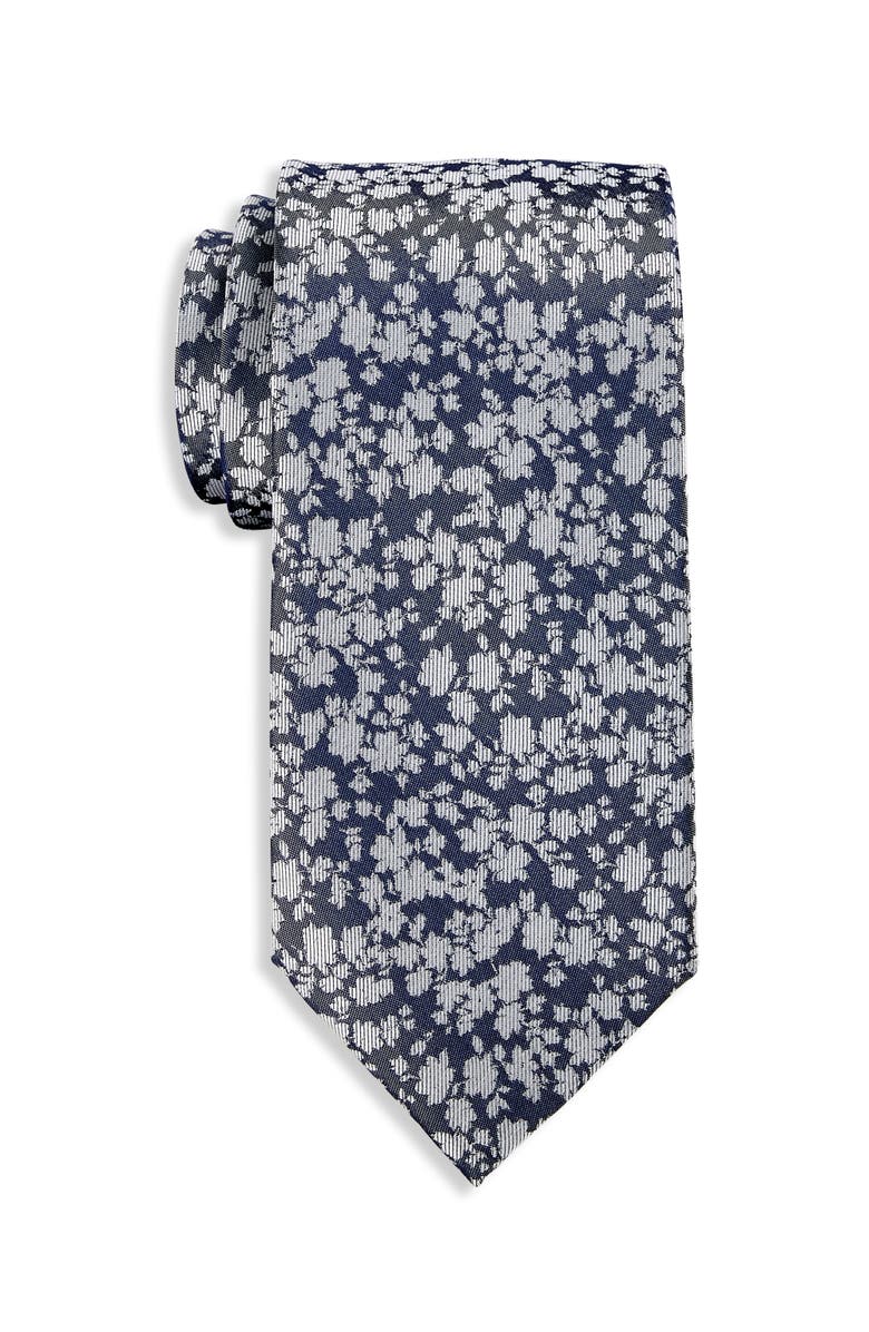 Michael Kors Big & Tall Jonnes Floral Tie, Main, color, Navy