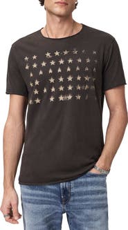 John Varvatos Stars Raw Edge Graphic T-Shirt