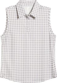 Rhone Court Gingham Sleeveless Polo